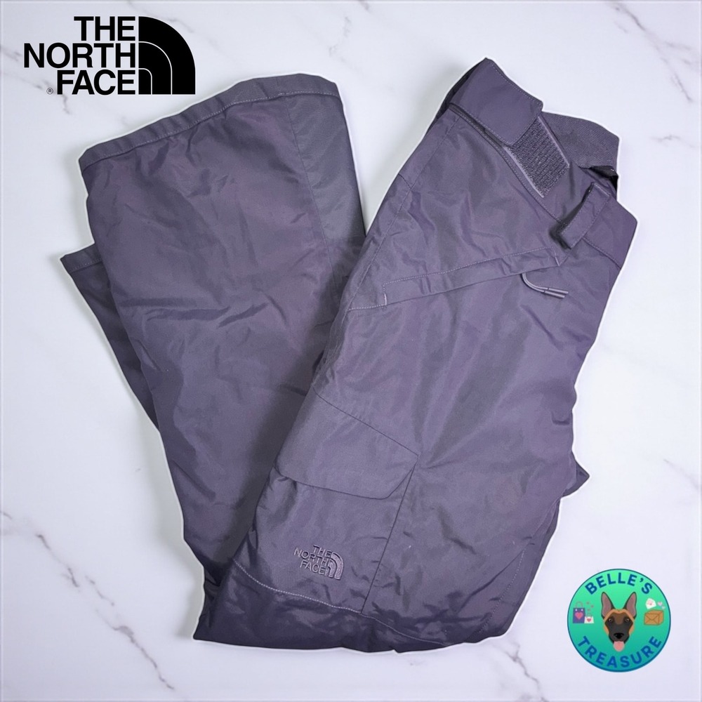 The North Face Womens Medium Freedom Snow Ski Pants Gray Waterproof Adjustable